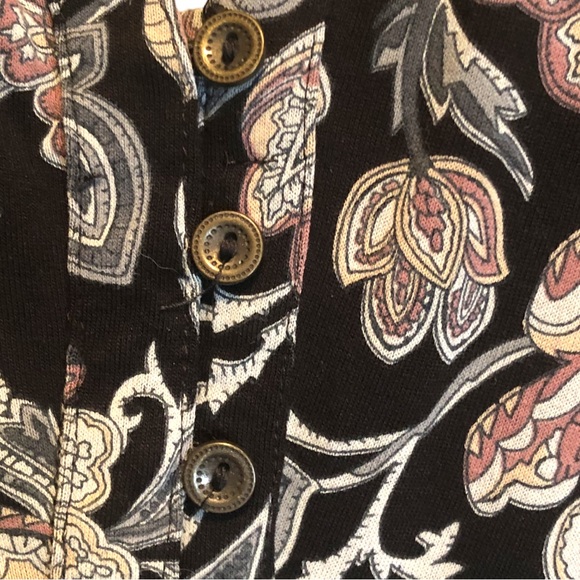 Lucky Brand Women’s Floral Print Boho Peasant Blouse Size 2x - Picture 7 of 11
